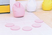 Ronde zitkussens 5 stuks licht roze Tangara Groothandel voor Kinderopvang inrichting3